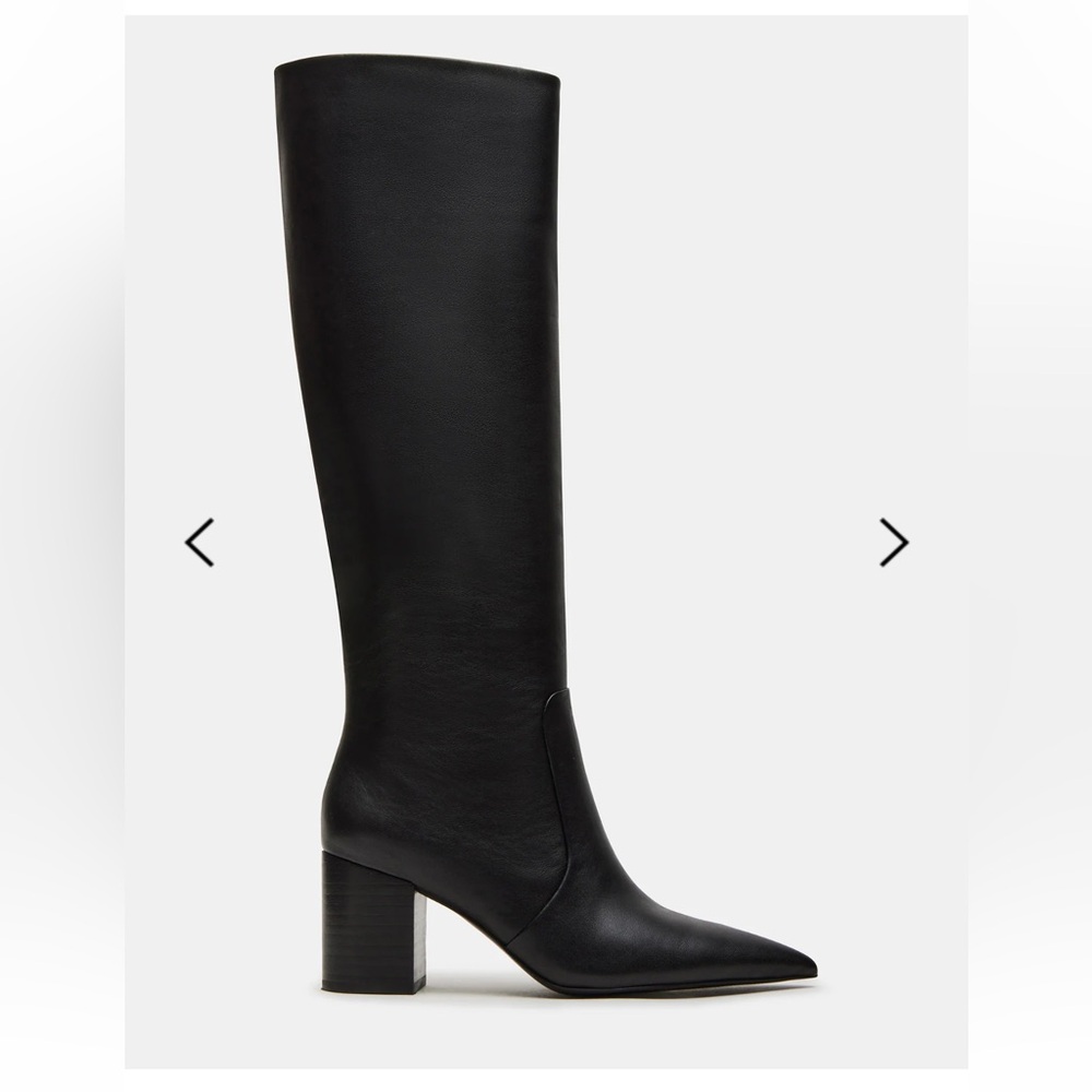 Steve Madden Skyline Boots. Black leather.
